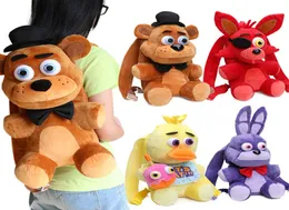 33cm FNAF Freddy Fazbear Foxy Plush Backpack Bonnie Chica Golden Bear Five Nights At Freddy039s Stuffed Cosplay School Bag Pelu3126795