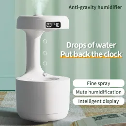 加湿器Xiaomi Water Droplet Air Himdifier 800ml Antigravity Diffuser Night Light Weightless Sprayer Creative Decorationsクールギフト