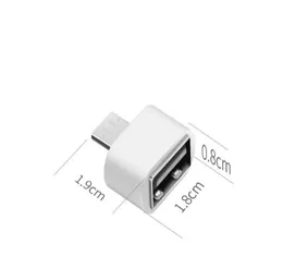 500pcs2018 Micro universale USB a USB OTG Mini Adapter 20 Converter per accessori per telefoni cellulari Android Drop6733460