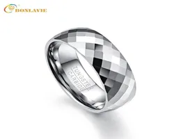 Bröllopsringar Bonlavie High Polishing Men Ring Tungsten Carbide Multifacetterade Men039S smycken Promise Band Anillos Para Hombres5976392