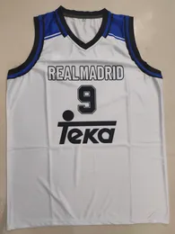 Reals 1998-99 Home Usiform #9 Arlauckas Basketball Jersey يمكن تخصيصه بأي اسم و NUMBE