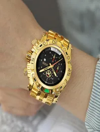 2022temeite Golden Men039s смотрит на деловые водонепроницаемые Quartz Watch Мужские спортивные наручные часы Relogio Dourado Masculino Dropshi1440668