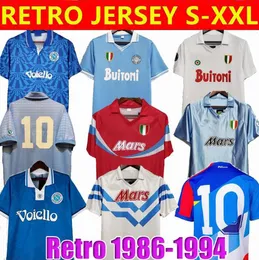 Napoli Retro Futbol Formaları Maradona Napoli 1986 1987 1988 1999 Mertens Alemao 86 87 88 89 91 93 Coppa Italia Klasik Vintage Napoli Uzun Kollu Futbol Gömlek Kitleri Kitler