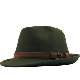 Wollfrauen Männer Fedora Hut für Winter Herbst Elegante Dame Gangster Trilby Filz Homburg Church Jazz Hut 55-58 cm einstellbar 240401