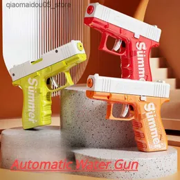 Sand Play Water Fun Mini water gun manual hair dryer automatic shooting high-capacity waterproof pistol summer beach water gun game toy boy gift Q240413