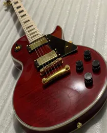 クラシックカスタムショップ58 Wine Red LP Electric Guitarmahogany Solid Body Guitarra4261653