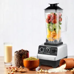 Mixers 4500W Blender Professional Fruit Food Processor Commercial Grade Timer Ice Smoothies Blenders Ice Smoothies Hållbara blandare