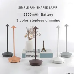 Masa lambaları Kablosuz lamba taşınabilir LED Masası Mordern Alüminyum Işıklı Işık Kapalı Dış Mekan Damlası Teslimat Dhzxe