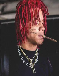 14 قلادة رقمية Trippie Redd Rapper Hip Hop Zircon Netclace2448644