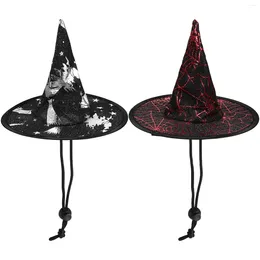 Dog Apparel 2 Pcs Pet Hat Halloween Cat Headdress Decorations Clothes Puppy Supplies Party Decorative Non-woven Fabric Funny Witch Witches