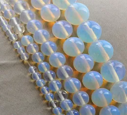 وصول WHOLENEW DIY Round Moonstone Stone Stone حجر المجوهرات الملحقات للقلادة 4MM 6MM 8MM 10MM 12MM 6352101