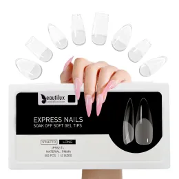 おもちゃBeautilux False Nails 552pcs/Box Stileetto Almond Square Coffin French Fake Press on Soak Off Gel Nail Tips PMMA American Capsule