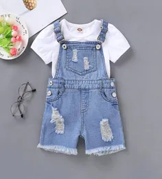 2PCSSESS 2020 TODDLER GIRL GIRL Summer Clorts Girls Outfits Designer Complement Cutton Cotton Short Solid Oneck Practical Active8087991