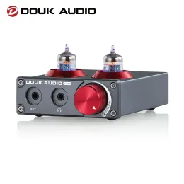 مكبر للصوت Douk Audio Mini Jan5654 VANOUM PHONO preamp لـ Turntables Phone/PC/MP3/TV Home Stereo Audio Audio Preamp Amplifier