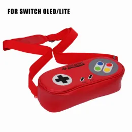 Nintend Switch için Torbalar Kılıf Taşınabilir Su Geçirmez Omuz Depolama Çantası Nitend Switch OLED/Lite ayarlanabilir kayış crossbody çantası