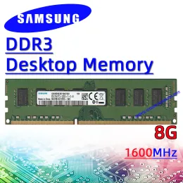 Rams SamsungデスクトップコンピューターメモリDDR3 8GB 1600MHz 1333MHz 1066MHz RAM PC312800U 10600U 8500 UDIMM