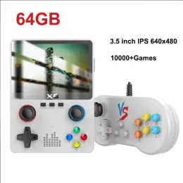 اللاعبون X6 Game Game Console Dual Movysticks 3.5 بوصة IPS 640x480 وحدة التحكم في الألعاب المحمولة الرجعية 10000 لعبة 2000 Mah Mini Arcade