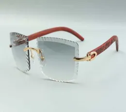 2021 Nyaste stil som säljer direkt S toppkvalitetsskärningslinsolglasögon 3524021 Tiger Wood Temples Storlek 5818135mm5227073