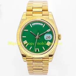 9 Style Watch Men's BP Factory Data de 40 mm Moldura romana de ouro amarelo de 40 mm Buzel canelada 228238 Men Bracelet 228235 Everose Mechanical BBF Relógios automáticos