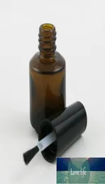 24 x 7 ml bottiglia di smalto per unghie vuoto bottiglia di imballaggio in vetro gelo ambra bianco trasparente con contenitore cosmetico con tappo a spazzola nera4291184