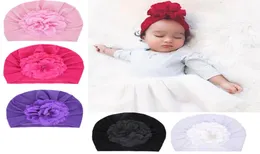 Bambini a maglia cappello a maglia perle fiore piatto Eaves a maglia cappello elastico cappello a pieghe di colore solido Cloro 618206707