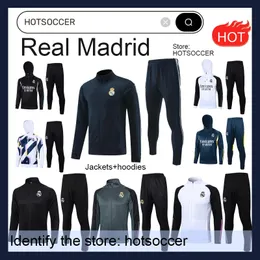 24 25 Treno de futebol Real Madrid Trem de tracksuit Vini Jr Bellingham Camavinga Men Kit Chandal Survetement Suits Jackets Soccer Jackets Sportswear Hotsoccer