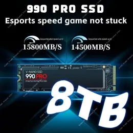 مربعات 2023 العلامة التجارية الجديدة SATA SSD 990 PRO M2 2280 NVME PCIE GEN 4.0X4 2TB 4TB قرص الحالة الصلبة الداخلية SSD HDD لجهاز الكمبيوتر المحمول/PS5/PC