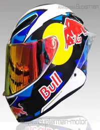 2020 Yeni Varış Beyaz Redbu Ll Tam Yüz Motosiklet Kask Kapalı Yol Cascos Motocross Racing Motobike Binicilik Kask9784318