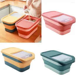 Storage Bottles With Lid Food Container Collapsible Plastic Measuring Cup Grain Boxes Kitchen Supplies