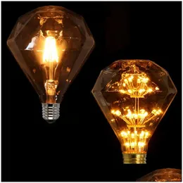 LED -Glühbirnen BBS Diamond G95 Edison BB E27 220V Vintage Filament Warm Drop Lieferlicht Beleuchtungsröhrchen DHG8E