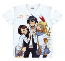 Camisa de anime Nisekoi Falso amor tshirts Multistyle Short Chitoge Kirisaki Raku Ichijo Cosplay Motiva camisas impressas Teestyle0589468932