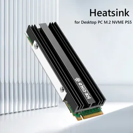 Datorkylningar M.2 NGFF NVME 2280 SSD -kylfläns med silikon Termisk dyna fast tillståndskiva Kylstrålar Aluminiumlegering Kylkylare