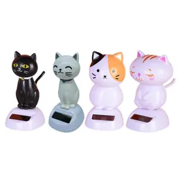 Décoration Solaire Chat Mignon Pour Tableau De Bord De Voiture - Chat Noir Qui Bouge La Tête Sans Pile - Jouet Danseur énergie Solaire