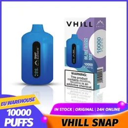 Original EU Warehouse VHILL SNAP Vapes Disposable Puff 10000 Puffs E Cigarette 10K Vaper Vapers 20ML Prefilled Vape Cart Vs poco zooy razz vapsolo savage elf puff bar