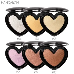 2024 HANDAIYAN 6 Colors Highlighter Powder Glitter Palette Makeup Glow Face Shimmer Illuminator Make Up Highlight Pallete Cosmetics for