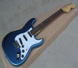 Guitarra elétrica do corpo azul metálico com fingerboardboard de rosa de pau -rosa de hardware e serviços personalizados 3652548