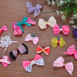 Dog Apparel 50pcs/lot Handmade Pet Grooming Accessories Products Bow Hair Little Flower Bows For Dogs Charms Gift