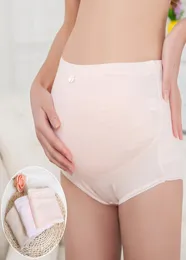 MATERNITY Cotton Underpants Women Mutandine elastiche Slip senza soluzione di continuità cure morbide a sostegno dell'addome bianche