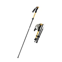 Aluminiumlegering Trekking Pol Fem-sektion Walking Folding Cane Professional Outdoor Climbing Equipment Ultralätt och praktiska kryckor 240413