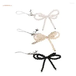 Keychains 구슬 전화 보석 Bow Knot Keychain 독특한 펜던트 모든 경우