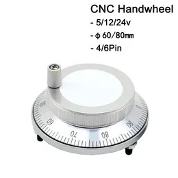 Pulsante CNC Pulser Wheel 5V 12V 24V 6Pin Pulse 100 25 Ruota a mano Pulse Manuale PLC Macchina CNC CNC 60mm?