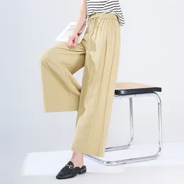 Calça feminina Salia da primavera do verão CRUPO CORRETO DONGDAEMUN CRODOS DE HIGHURA DE ALTA QUALIDADE MULHERA LUZULA