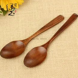 Coffee Scoops By Dhl 200pcs Cute 18cm Natural Wood Spoon Kitchen Accessories Eco-Friendly Tableware Dining Soup Tea Honey