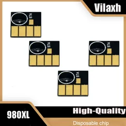 VILAXH 980XL Ink Cartridge Disponible Chip för HP OfficeJet Enterprise Color 980 980XL X585DN X585F X585Z X555DN X555xH -skrivare