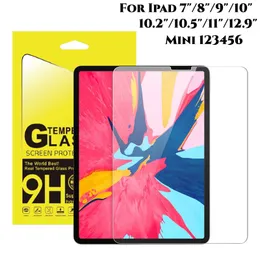 iPad Proの0.3mmスクリーンプロテクター12.9インチエア2 3 10.2 10.5 2019mini 2 4 5 iPad 9th 8th 7th Generation Tempered Glass With Packag