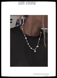 ペンダントネックレスEdy 2021ヒップホップパンクASAP Rocky Same Trend Shell Beads Pearlネックレス