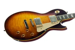 Sklep niestandardowy Joe Perry 1959 VOS FADED TOTOBACCO SUNBURST FLAME MAPLE TOP ELEKTRYCZNĄ GIARĘ ELEKTRYCZNĄ Little Pin Tuneomatic Bridge Body B3763231