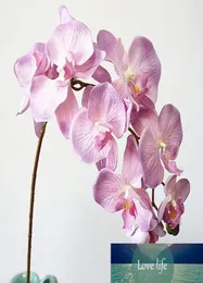 10heads Big Artificial Orchid Flowers European Retro Style Moth Farterfly Orchids Home Wedding Party Decoration Fake Silk Flores1177854