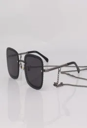 Sunglasses Metal Chain Frame Square With Removable Single Hanging4538049