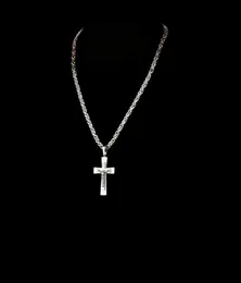 Colar de pedante de crucifixo católico colar de aço inoxidável dourado grossa de jóias de jóias de moda de moda, sem pescoço grossa Y8666549